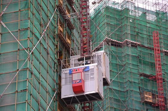 สแตนเลส Single Cage 55kw ผู้โดยสารยกยกสําหรับสถานที่ก่อสร้าง SC300